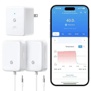 GoveeLife WiFi Refrigerator Thermometer with Alarm, Wireless Digital Freezer Temperature Gauge with App Control, 2 Years Free Data Export, for Home Kitchen Fridge Hot Tub 2 Pack