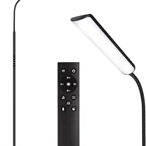 Dimunt LED Floor Lamp, Bright 15W Floor Lamps for Living Room with 1H Timer, Stepless Adjustable 3000K-6000K Colors & Brightness Standing Lamp with Remote & Touch Control Reading Floor Lamps