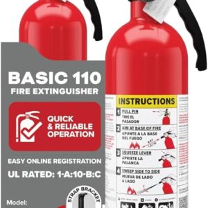 Kidde, FA110G, Multi Purpose Fire Extinguisher for Home, Office, Dorm, Residential, 1A10BC