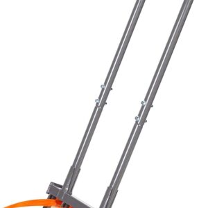 Walensee Broad Fork Tool, Cultivator Tiller Manual Hand Tiller with 9 Tines for Digging and Crushing Soil, 2-in-1 Garden Pitchfork with Sturable U-Shaped Handle for Composting, Spading and Farming