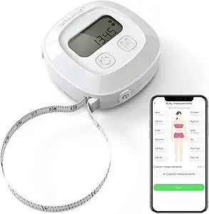 arboleaf digital Body Tape Measure, 60in Body Measuring Tape, Bluetooth measuring tape for body measurements with App, Body Fat Measurement Device for Weight Loss, Locking, Retractable