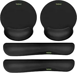 Comfy Mee Premium Memory Foam Keyboard and Mouse Wrist Rest Pads Set- for Comfortable Typing &Wrist Pain Relief (Pack of 2)