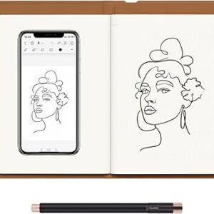 HUION Note 2-in-1 Digital Notebook Drawing Tablet With Battery-free Pen, Bluetooth Wireless Paper Tablet Electronic Writing Pad for Note-taking, Digital Art & Meeting, Refillable A5 Notepad, 9.5x7inch
