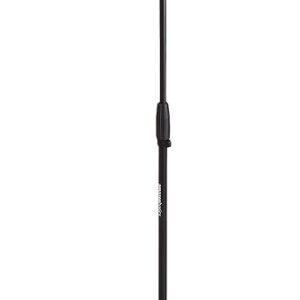 Amazon Basics Adjustable Boom Arm Height Microphone Stand with Tripod Base, Up to 85.75 Inches - Black