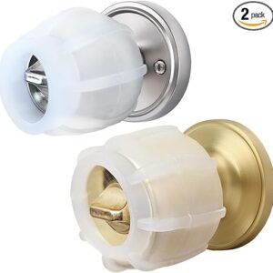 Enjoy Cover |Door Handle Grip Doorstop Knob Stopper Cover, Set of 2 Silicone Door Knob Grips Universal Size Protects Walls from Dents and Damage (Clear)