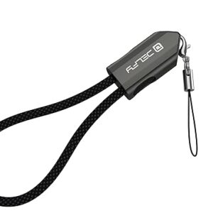 Delfy USB-C to USB-C Keychain Short Cable – 8 Inch Braided Emergency Charger with Zinc Alloy Metal Housing – Compact USB-C Cable for MacBook, iPhone 16 Pro Max, Android – Sleek Gift-Ready Design