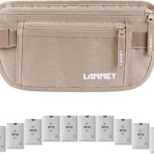 Money Belt for Travel Women and Men Slim Hidden Travel Wallet with RFID Blocking