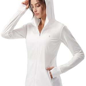 Soothfeel Women's UPF 50+ Sun Protection Hoodie Jacket Lightweight Long Sleeve Sun Shirt for Women with Pocket Hiking Outdoor
