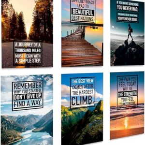 Motivational wall decor - Positive Affirmations, Uplifting Quotes, Wall Art Decor for Office, Home, Gym - Set of 6 11x17" Inspirational Motivational Posters for Office Decor Inspirational Quotes Wall Art