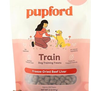 Pupford Freeze Dried Training Treats for Dogs & Puppies, 1800+ Limited Ingredient Bites (1lb Beef Bundle)