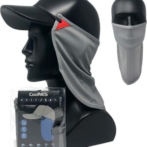 UV Sun Protection Neck Drape Adjustable Multifunctional 2 in 1 Face Covering for Outdoor Fishing - Unisex