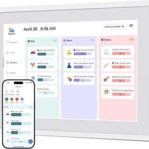 Digital Calendar Touch Screen 10 Inch, Electronic Calendar Chore Chart for Family Monthly/Weekly/Daily Planner, Smart Calendar for Home Organization, Desk Mount and APP Control