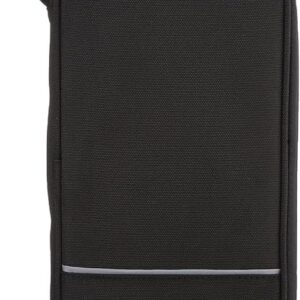 Amazon Basics RFID-blocking Passport Wallet, Passport Holder for Travel, 100% Nylon Material with Durable Zipper Closure, Zippered Pockets, Slots for Cards, 10"x5", Black, Solid