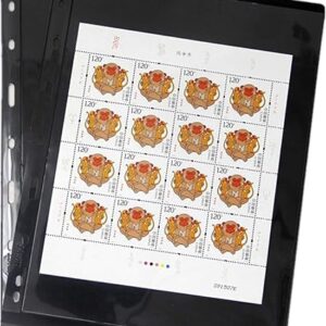 MUDOR Vario Stamp Pages for Stamp Album Binder, 10 Sheet (20 Page) 1 Row Pages for Stamp Collectors, Professional Pack (1 Row)