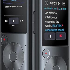 AI Voice Recorder with Playback & Voice Activated Recording, 32GB Digital Audio Recorder Device for Lectures, Real-Time Transcription, Noise Reduction - Ideal Spy Hidden Recorder, 302Pro