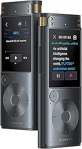 AI Voice Recorder with Playback & Voice Activated Recording, 32GB Digital Audio Recorder Device for Lectures, Real-Time Transcription, Noise Reduction - Ideal Spy Hidden Recorder, 302Pro