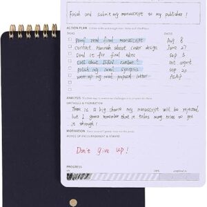 Goal Planning Notepad - A5 Goal Setting Journal For Project Action Plan,Task Management, Personal Development & Track Goals. Productivity Notepad For Daily Work & School - 54 Sheets