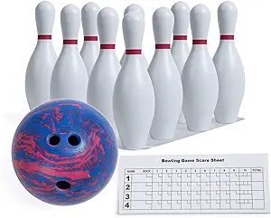 Champion Sports Bowling Set with Plastic Pins - Ball Included