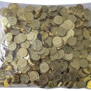 (100) Amusement Arcade Vending Machine 0.900" Tokens or Coins (Smaller Than Quarter) - New Brass Plated