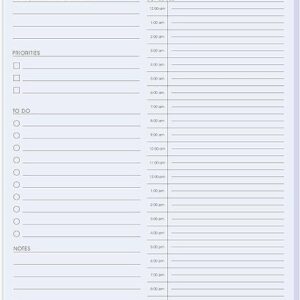 24 Hour Daily Planner - Daily To Do List for Work & Personal Life, Productivity Planner, Everyday Planner, Daily Schedule, 6.5 x 9.8