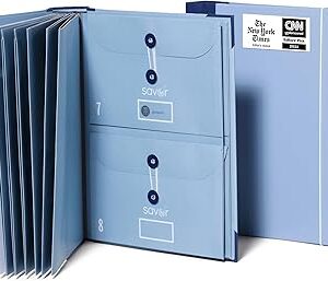 Savor | 2025 Edition The Folio™ Document Organizer | Custom Dyed Cloth-Bound Expanding File for Important Papers, Passports, Birth Certificates & More | Ideal for Home Organization & Graduation Gift