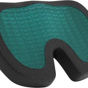 Amazon Basics Comfortable Seat Cushion for Office Chairs, Gel Enhanced Memory Foam, Black