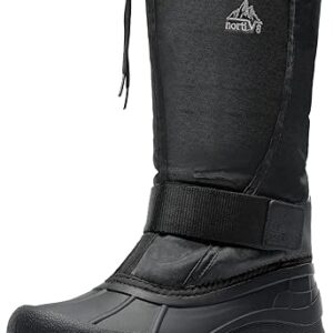 NORTIV 8 Men's Waterproof Hiking Winter Snow Boots Insulated Fur Liner Lightweight Outdoor Tall Boots