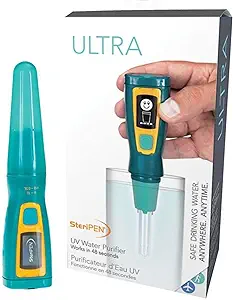 Katadyn Steripen Ultra Portable UV Water Purifier – Rechargeable 2200mAh Battery, Eliminates 99.99% Microorganisms, Fast Water Treatment for Hiking, Camping & Travel