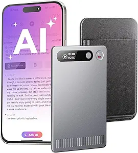 AI Voice Recorder with App Control, Advanced AI Technology for Transcription & Summarization, 64GB Memory, Magnetic Case, Supports 50 Languages – Audio Recorder for Lectures, Meetings, Interviews