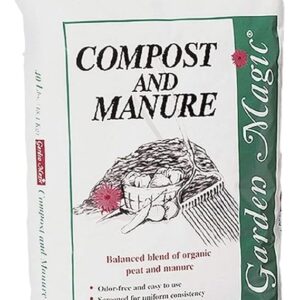 40 Pound Garden Magic Compost and Manure with Odor Free Blend and Naturally Moist and Fibrous for Lawn and Garden