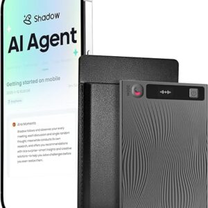 Mobvoi TicNote AI Voice Recorder 64GB Memory Note Recorder w/Case App Control 100+Languages Transcribe Summarize with AI Shadow Digital Audio Recorder for Phone Calls Lectures Meetings Interviews