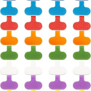 32 Pcs Cable Labels, Multi-Color Write On Cord Label, Wire Labels, Cable Tags, Wire Tags for Electronics, Computers Cable Management and Identification, Assorted Colors, 1.2" x 0.63"