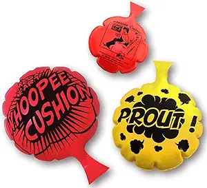 [3 Pack] Whoopee Cushion for Children Over 3 yrs,Woopie Cushion Party Favor for [4,6,8 Inch][No Automatic Inflation][Reward][Prank Gag][Novelty Trick Joke] Gift and Toy for Kids Children Office Home