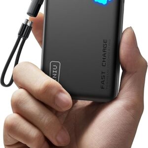 INIU Portable Charger, Lightest 10000mAh 45W PD Power Bank, USB C in&Out Fast Charging Battery Pack, External Phone Powerbank Compatible with iPhone 16 15 14 13 Samsung S22 S21 Google iPad etc