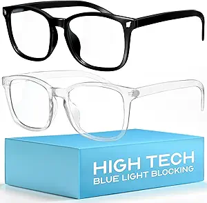 livho High Tech Blue Light Glasses - Advanced 99% Blue Light Blocking Computer Glasses - Anti Eyestrain & UV Glare Protection