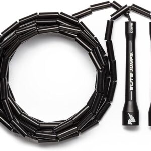 Elite Jumps - Do Hard Things 1” Beaded Jump Ropes - Strong & Durable Materials - Resize & Adjust - Fitness & Cardio Training - Improve Rhythm, Speed, Agility