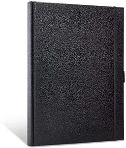 KINGART 625 Black Hardcover 8.5" x 11" Sketchbook Journal, Perfect Bound, for Wet & Dry Media, 160 Pages / 80 Sheets