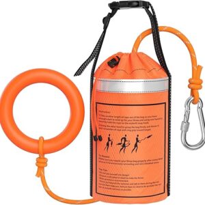 NTR Water Rescue Throw Bag with 50/70/98 Feet of Rope in 3/10 Inch Tensile Strength Rated to 1844lbs, Throwable Device for Kayaking and Rafting, Safety Equipment for Raft and Boat