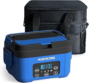 Cordless Electric Lunch Box – Rechargeable Self-Heating Food Warmer with 1100ML SS Container, Battery-Powered Heated Lunch Box, Perfect for Travel, Office Meals for Adults, Men & Women