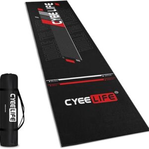 CyeeLife Darts Mat,297 X 66cm Professional Non Slip Carpet Mats for Floor and Dart Tips Protection,Black