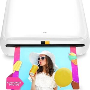 KODAK Step Instant Smartphone Photo Printer - Portable Mini Color Wireless Mobile Printer - Zink 2x3” Sticky-Back Photos - Bluetooth Compatible with iOS & Android Devices - Fun Editing App - White