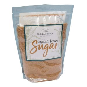 Organic Brown Sugar Bulk Resealable bag (3lb) - raw Light Brown sugar for Baking, Kitchen sweetener, Glazes & More - Made with Organic Molasses for a Sweet and Flavorful Taste