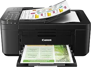 Canon PIXMA TR4720 All-in-One Wireless Printer Home use, with Auto Document Feeder, Mobile Printing and Built-in Fax, White