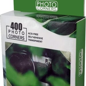 Photo Corners 400 Pcs Clear Self-Adhesive Picture Mounting Corner Stickers for DIY Scrapbook, Album, Journal, 400 Pcs/Pack.