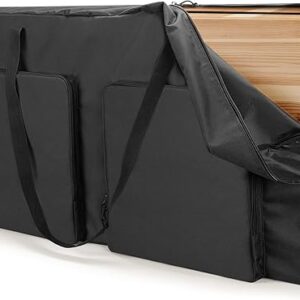 DSLEAF Cornhole Carrying Case for 4' x 2' Regulation Size, Heavy-Duty 600D Cornhole Boards Bag with Padded Shoulder Strap and Double Slide Zipper, Only Bag