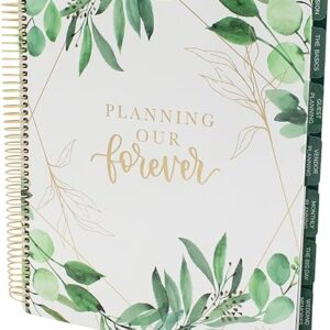 bloom daily planners Hard Cover Wedding Day Planner Bridal Journal & Organizer (Undated) - 9" x 11" - Planning Our Forever