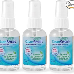 CleanSmart To Go Disinfectant Kills 99.9% of Viruses, TSA-Approved for Safe Travel, 2 oz Bottle (Pack of 3)