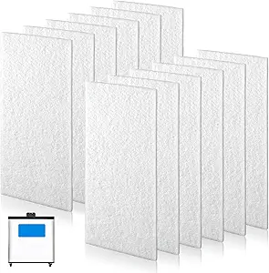 10 Pcs Pre-filter Cotton Replacement for Soldering Fume Extractor 14.4'' X 6.9'' Filter Refills Accessories for Contaminant and Smoke Removal Smoke Fume Absorber Filter