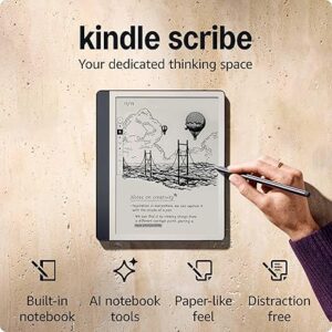 Amazon Kindle Scribe (32GB) - Your notes, documents and books, all in one place. With built-in AI notebook summarization. Includes Premium Pen - Tungsten