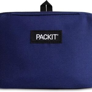 PackIt Freezable Snack Bag, True Blue, Built with EcoFreeze® Technology, Foldable, Reusable, Zip Closure, Designed For Keeping Snakcs Fresh On the Go, and Adults of all Ages